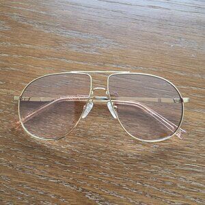 Le Specs Schmaltzy Bright Gold Champagne sunglasses